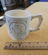 Vintage Leo Zodiac Mug Cup 3D Design White Green 3