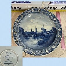 ROYAL DELFT BLUE & White Holland Handpainted plate NUMBERED Collectors Platter picture