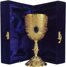 Brass Wine Glasses Handmade Vintage Chalice Medieval Goblet Perfect Gift picture