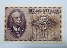 Vintage Paper Money TT PK 28 1940-1944 ITALY 5 LIRE picture