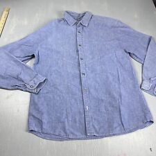 Wah Maker Frontier Shirt Mens large blue Western USA Made picture