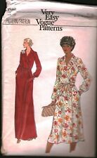 9940 Vintage Vogue Sewing Pattern Misses 1970s Semi Fitted Front Wrapped Dress picture