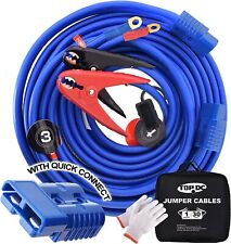 TOPDC, Jumper Cables w/ Quick Connect Plug 1 Gauge 25 ft 700Amp Heavy Duty Cable picture