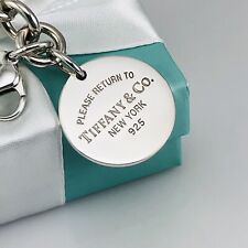 Please Return to Tiffany & Co Round Tag Bracelet Charm  AUTHENTIC picture