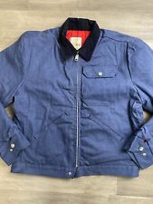 Vintage Sears Jacket Mens Medium Blue Denim Lined Workwear 50s 60s Mechanic Coat picture
