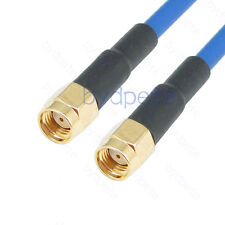 Semi Flexible RP-SMA Male to RP-SMA RF Coax Blue RG402 LOW LOSS female pin Cable picture