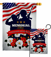 Remembrance Of Fallen Garden Flag Memorial Day Patriotic Gift Yard House Banner picture