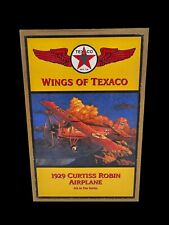 Wings Of Texaco 1929 Curtiss Robin Airplane Die-Cast Metal Coin Bank 1/48 Scale picture