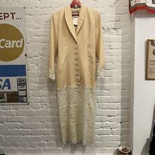 Chantal Thomass SS1983 Wool Lace Ivory Cream Coat Dress Vintage 80s Bridal 40 8 picture