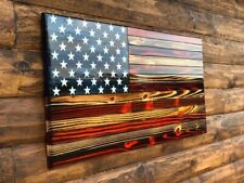 Rustic Wooden American Flag, American Flag, Charred American Flag, Rustic Americ picture