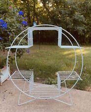 VINTAGE MID CENTURY MODERN 6 SHELF Wired METAL PLANT STAND Shelf picture
