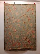 Vintage Gorgeous Hand Embroidered Kashmiri Chain Stitch Floor Area Wool Rug picture