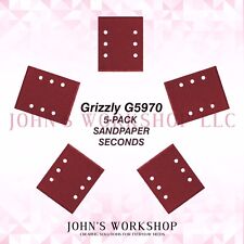 Grizzly G5970 1/4 Sheet 5-Pack Sandpaper Blowout 17 Grits picture
