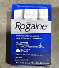 Men's ROGAINE 5% Minoxidil Unscented Foam Hair Regrowth Treatment - Pack of 3 picture