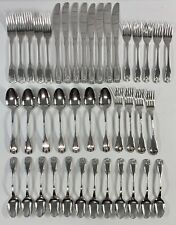 Vintage 1961 Reed & Barton Rebacraft Stainless Flatware Colonial Shell 41 Pieces picture
