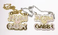 Personalized Couples Necklace - Diamond Acrylic Necklace - Acrylic Name Chains picture