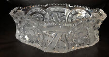 Vintage American Brilliant Crystal Extra Large Centerpiece Bowl Stunning Heavy picture