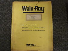 Wain-Roy Swinger Attachment for Case 580E Parts Catalog & Owner Operator Manual picture