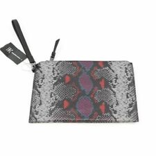 NEW International Concepts Womens Molly Wristlet Party Pouch Black Snake Print picture