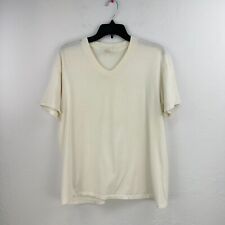 Vintage Sears Golden Comfort Tshirt Mens L White Short Sleeve Vneck Sanfor knit picture