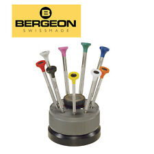 Bergeon 30081-S09, Stainless Steel Screwdrivers in Rotating Stand (Set of 9 PCs) picture