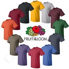 Fruit of the loom Men's HD Cotton Plain Crew Neck Short Sleeves T-Shirt 3931 picture