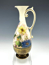 Doulton Hand Painted Floral Lambeth Faience Style Jug Signed 1879 picture