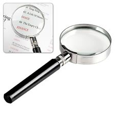 Insten 10X Magnifying Glass, 2 Inch Handheld Glass Reading Magnifier, Black picture
