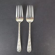 Two Antique Floral Handled Sterling Silver Forks, 61 grams picture