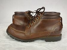 Timberland Brown Leather Earth Boots Waterproof 10 M #74132 Chukka No Liners picture