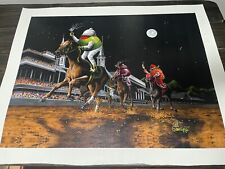 Michael Godard Daily Double Mountain High Signed Print On Canvas Ky Derby 23x30” picture
