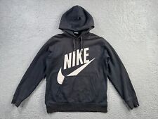 Vintage Nike Hoodie Mens Medium Faded Black Distressed Y2K Logo picture