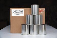 52 Empty Metal PINT Paint Cans+50 PINT Lids Free Same Day ShippingCase Special picture