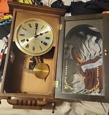 Vintage Antique 31 day Wind Up Wall Clock Tested with Key picture