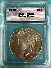 1923 Peace Silver Dollar $1 ICG MS65 Dallas Hoard picture