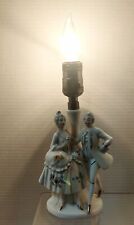 Vintage Victorian Couple Figurine Parlor Boudoir Table Lamp Porscelin Germany  picture