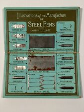 Rare JOSEPH GILLOTT & SONS Pen Salesman Sample Steel Nibs 1889 + ORIG ENVELOPE picture