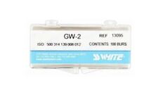 SS White Great White GW2 Straight/Round End Cross Cut Carbide Bur 13095 100/Pack picture