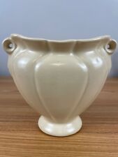 Camark? Monmouth? Cream Art Nouveau Lobed Art Pottery Pillow Vase 5.5