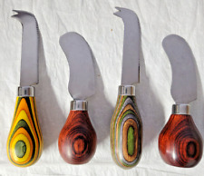 Charcuterie Cheese Knives/Spreaders, Spectraply Wood and Bloodwood-Handmade, 6in picture