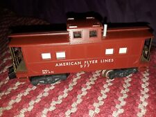 Vintage Post WW2 Gilbert American Flyer S Gauge Trains #977 Freight Car Caboose picture