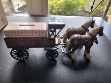 Vintage Cast Iron Coca-Cola Horse Drawn Wagon Carriage picture
