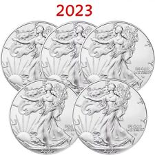 Lot of 5 - 2023 $1 American Silver Eagle 1 oz BU picture