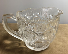 Vtg. Westmoreland Clear Glass Creamer ~ Old Quilt ~ picture