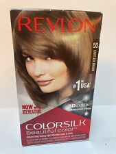 Revlon Colorsilk Beautiful Color Permanent Single Pack 50 Light Ash Brown NIP picture