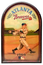 Atlanta Braves Larg 1966 Painting Collectible Golden Oldies Wooden Player Plaque picture