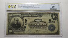 $10 1902 Effingham Illinois IL National Currency Bank Note Bill Ch. #4233 VF20 picture