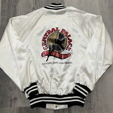 VTG Central Palace Casino 1980s Black/White Central City Colorado Bomber Jacket picture