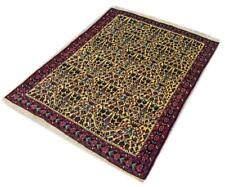 Traditional Floral Old Cream Handmade Wool Turkish 3 x 4 Red Hand Knotted Area picture