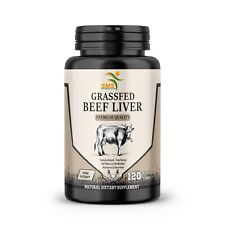Desiccated Beef Liver Caps, Certified 100% Grass Fed Undefatted 120 Capsules USA picture